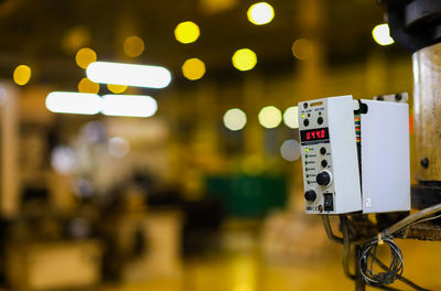 Close-up of machine