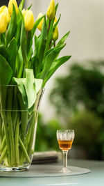 Close-up of drink on table