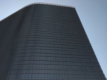 Low angle view of modern building against sky