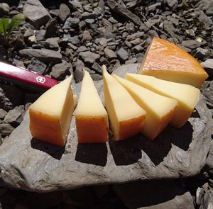 Close-up of food on table