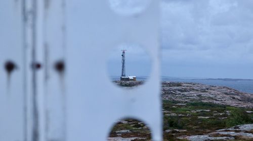 View of sea against cloudy sky