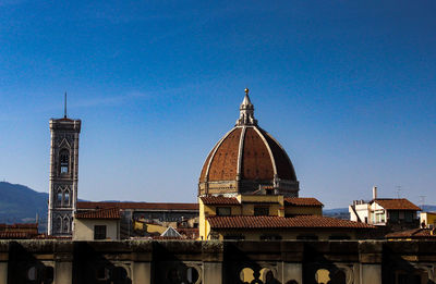 Low angle view of cathedral against blue sky