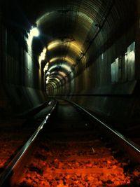 Railroad track passing through tunnel