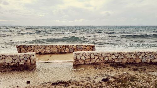 Scenic view of sea against sky