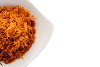 High angle view of food in plate