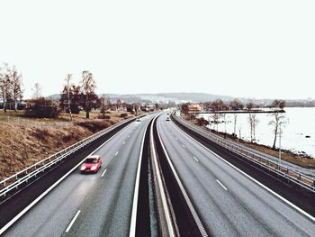 Road passing through highway