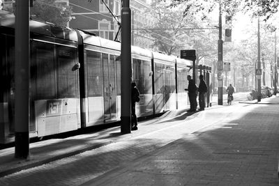 Train on railroad station platform