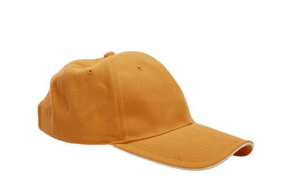 Close-up of hat against white background