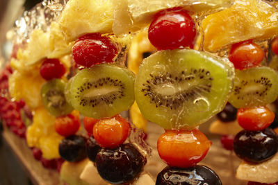 Close-up of fruits in plate