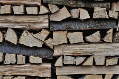Detail shot of firewood