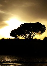 Scenic view of sunset over river