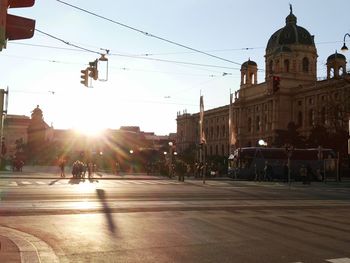 City street against sky