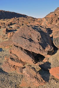 Scenic view of landscape against clear sky