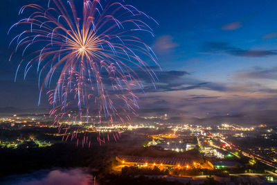 Fireworks over dalton georgia 