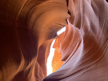 Low angle view of rock formation