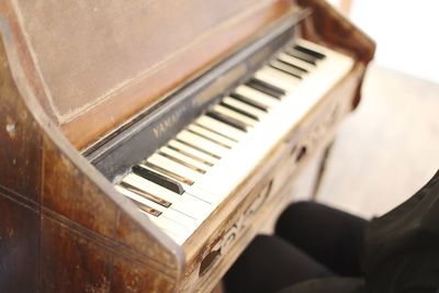 Close-up of piano