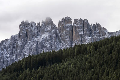 Scenic view of mountains against cloudy sky