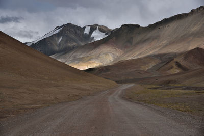 Road amidst mountains against sky