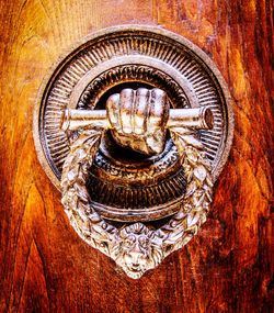 Close-up of ornate door