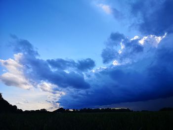 Scenic view of field against sky during sunset