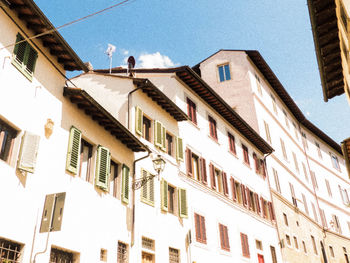 Low angle view of residential buildings against sky