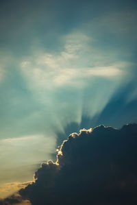 Low angle view of storm clouds in sky