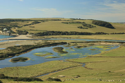 Scenic view of landscape against sky