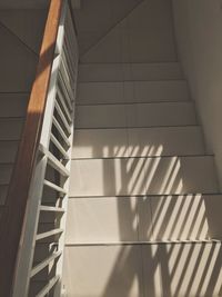 High angle view of staircase in building