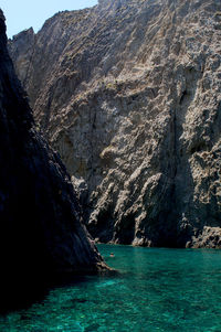 Scenic view of sea and rocks