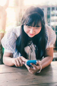 Portrait of young woman