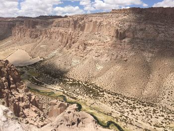 Aerial view of rock formations