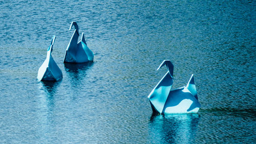 Close-up of boat in water