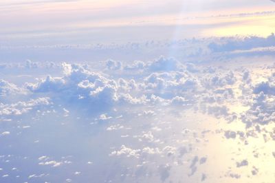 Aerial view of sea against sky