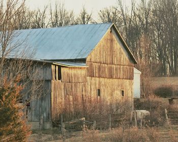 Old house on field