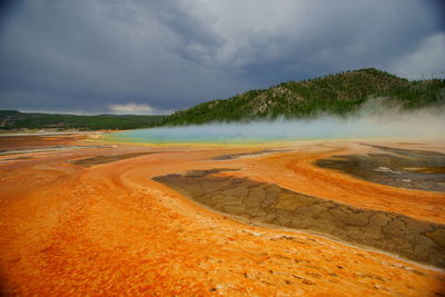 Geyser at yellowstone national park