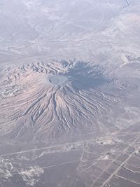 High angle view of snowcapped mountains