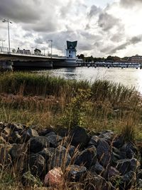 Scenic view of river against sky