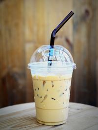 Close-up of drink on table