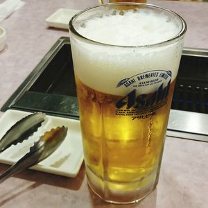 Close-up of beer on table