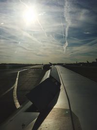 Panoramic view of road against sky during sunset