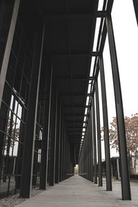 View of empty corridor along building