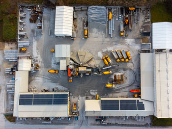 High angle view of construction site