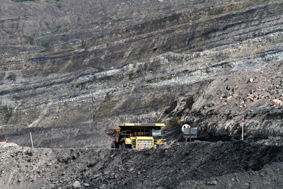 Dump truck at coal mine