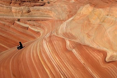 Shot of person on rock