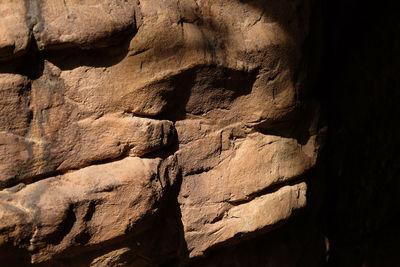 Low angle view of rock formation