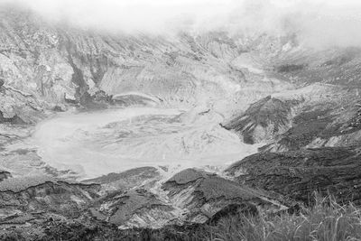 Scenic view of snowcapped mountains