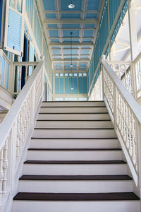 Low angle view of staircase in building