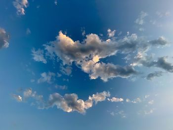 Low angle view of clouds in sky