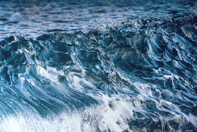 Full frame shot of water flowing in sea