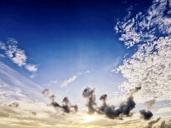 Low angle view of clouds in sky
